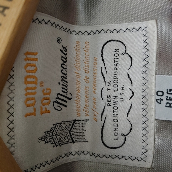 London Fog Maincoats Navy Blue Coat Men's 40 Regular Fleece lined - Picture 10 of 10